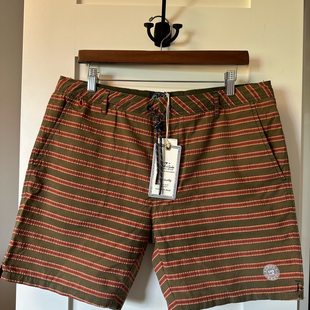Mens SCOTCH & SODA Seersucker Mid-Length Swimshort (NWT)